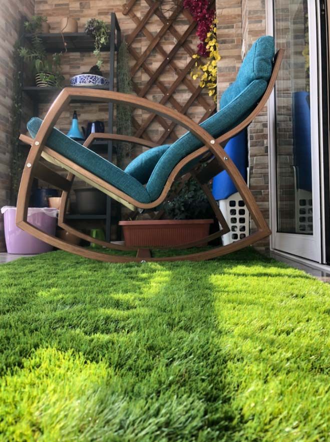 Gazon artificiel en rouleau 4m x 1m (lot de 5) (hauteur 20 mm chaux emeraude)