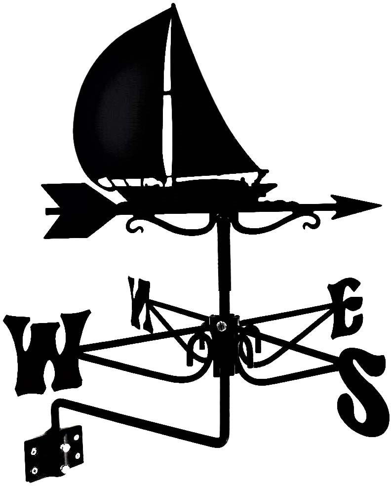 Girouette en acier noir (voilier)