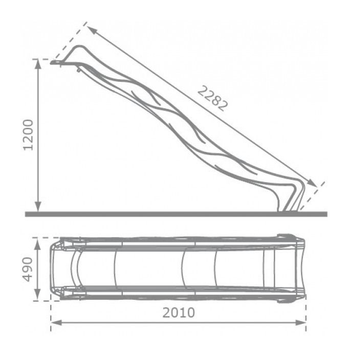 Glissiere toboggan 230 cm Jardindeco