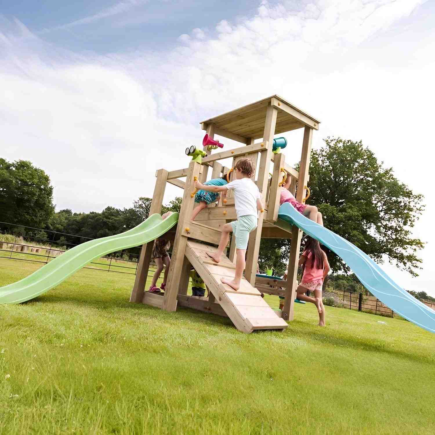 Toboggan Wavy 175 Cm Vert Kaki – Des Glissades Fluides Et Sécurisées Pour Le Jardin !