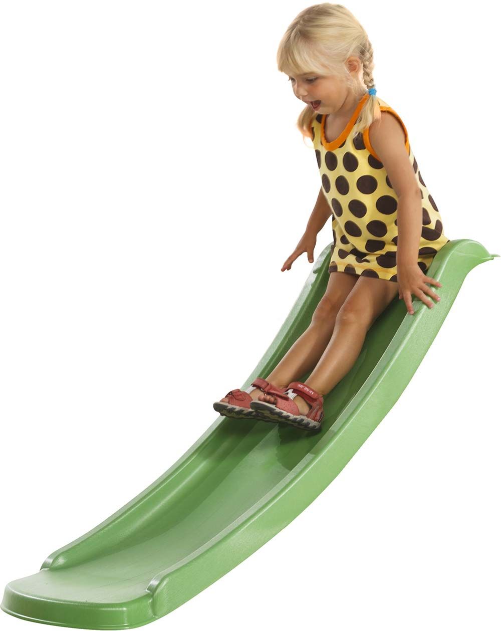 Glissière de toboggan avec vague en pehd toba 120cm (vert pomme)