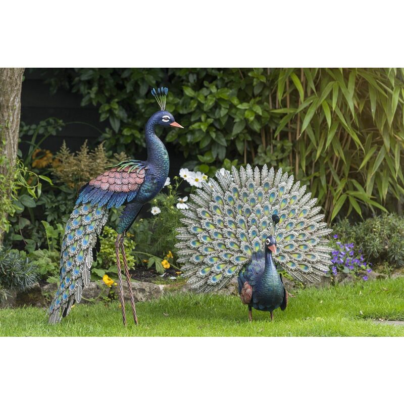 Grand paon décoratif en métal Grand paon décoratif en métal