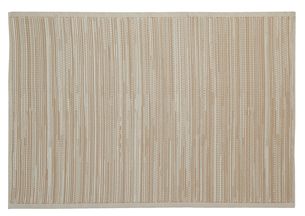 Tapis moderne avec dégradé de couleurs pour le salon, beige/blanc cassé,  Polypropylène, 60x110 cm