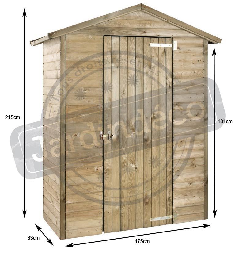 Grande armoire de jardin en bois merina