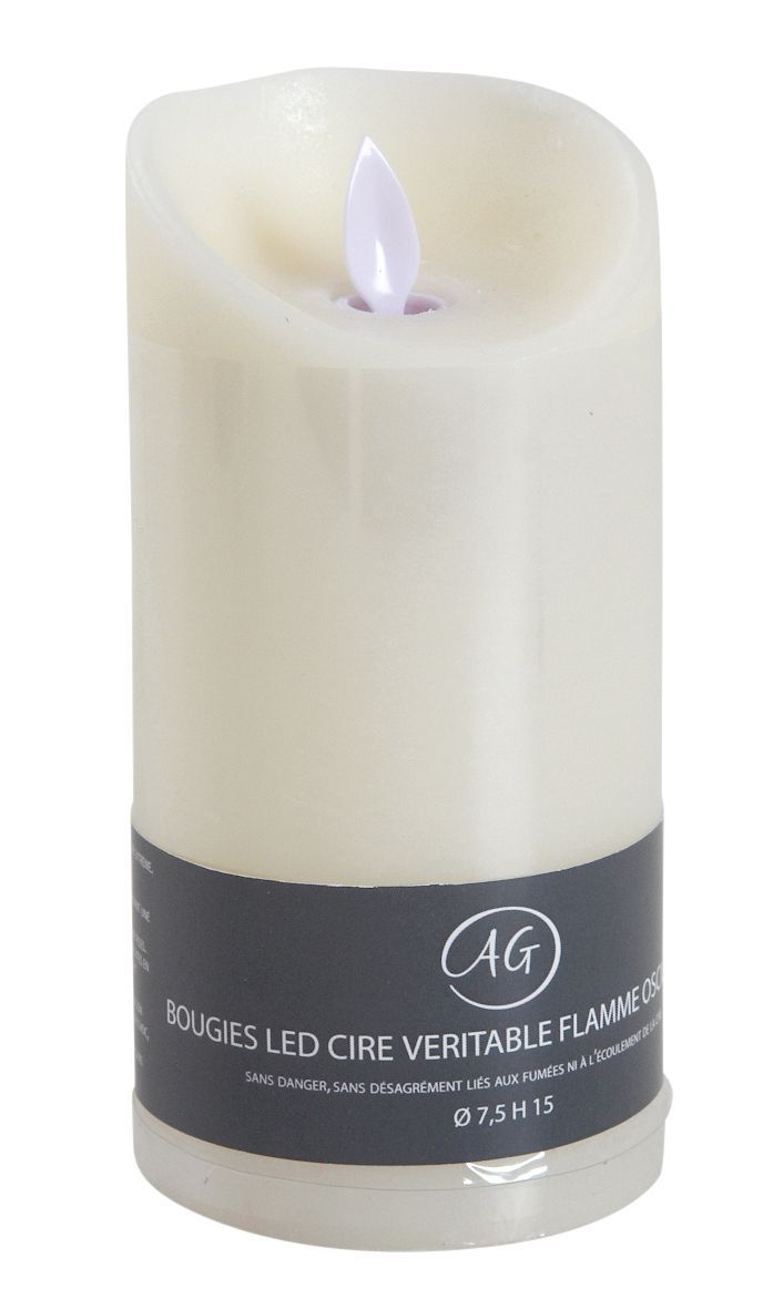 Grande bougie à LED parfumée Vanille - AUBRY GASPARD
