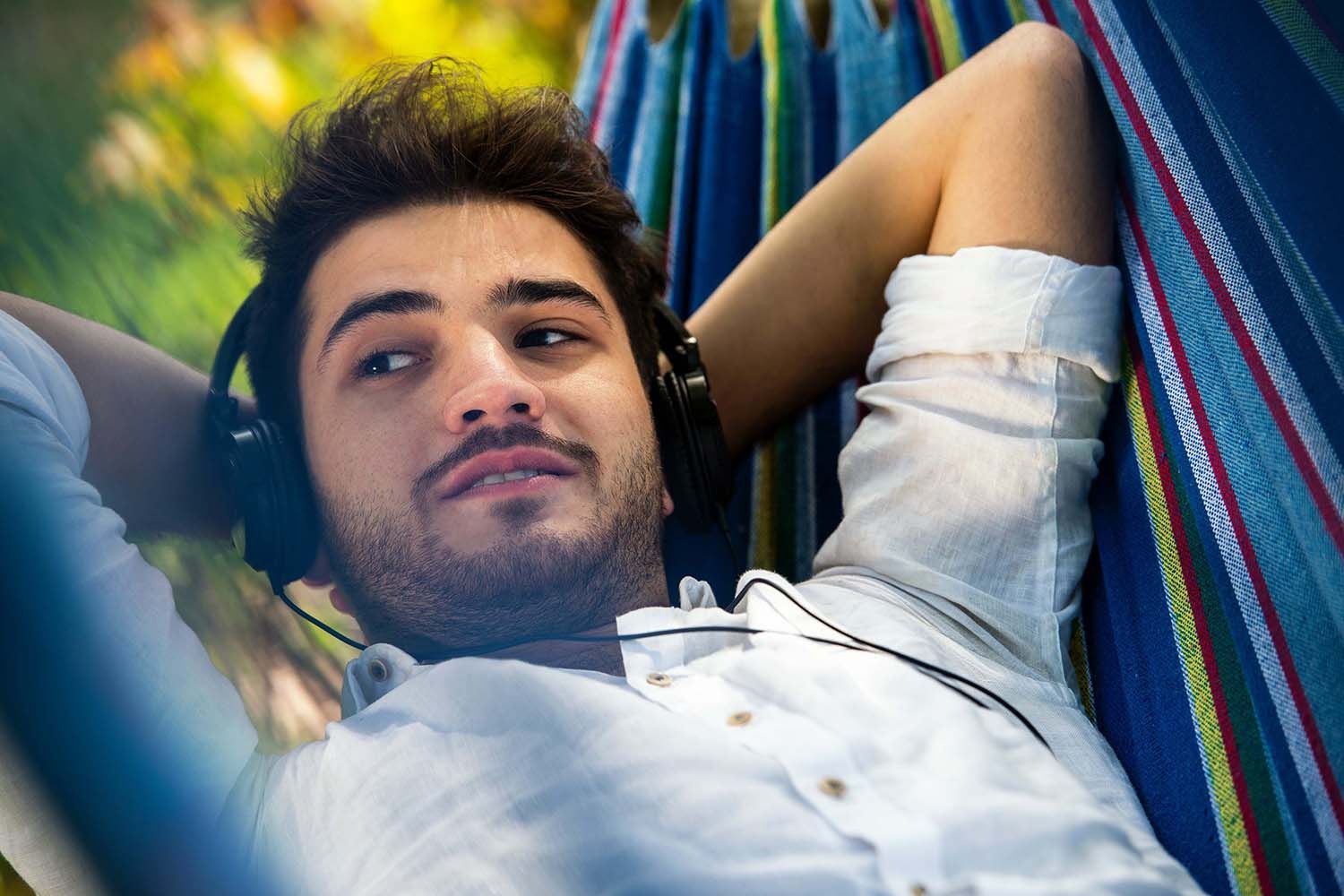 Hamac en coton et polyester avec sac de rangement tahiti (ocean)