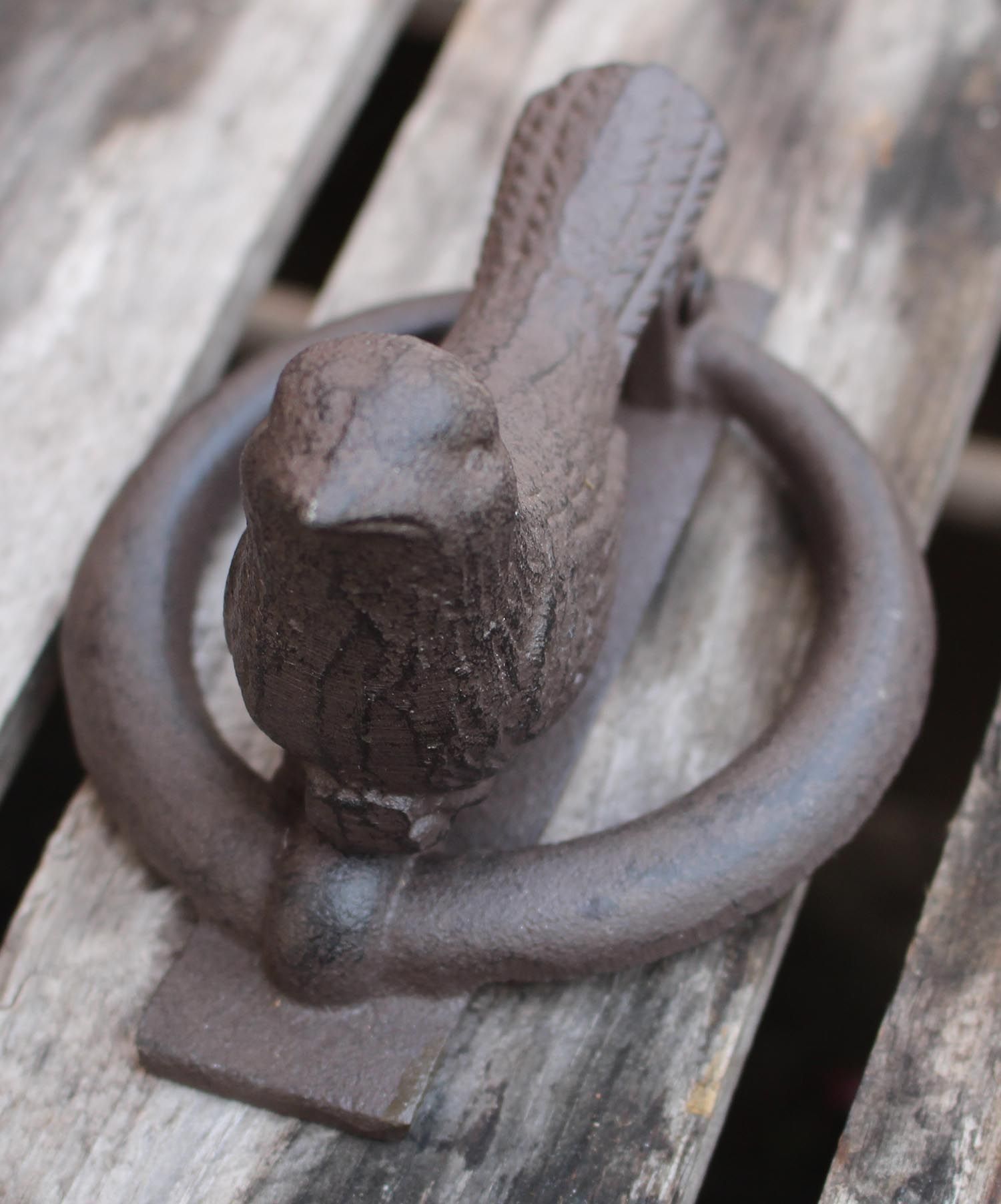 Heurtoir De Porte En Fonte – Chauve-souris Design Rétro – Réplique Déco Aubaho