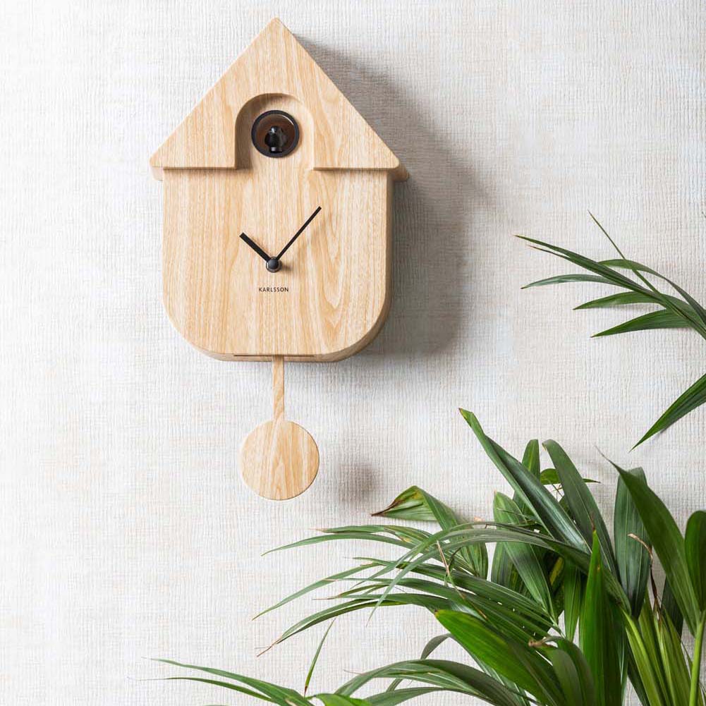 Horloge murale ronde en bois - pure Karlsson | La Redoute