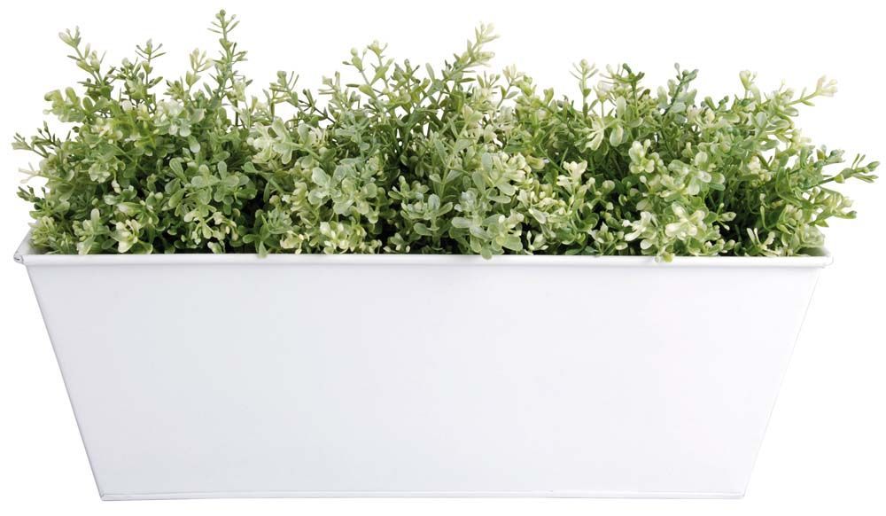 Jardinière en zinc blanc