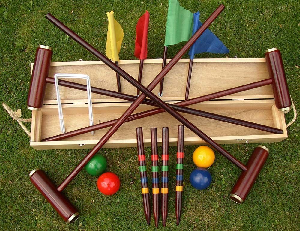 Jeu de croquet en bois 4 maillets