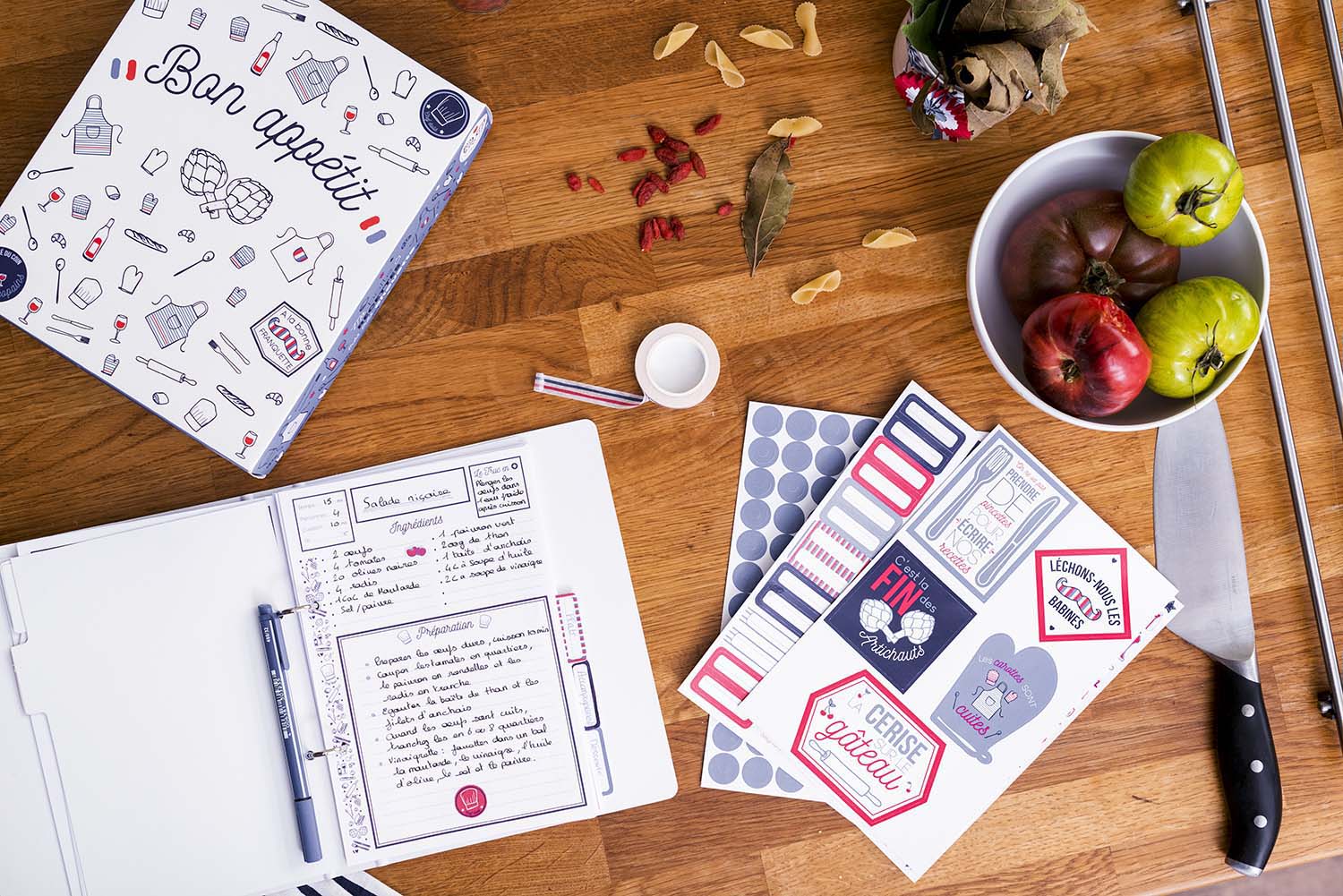 Kit classeur de recettes frenchy
