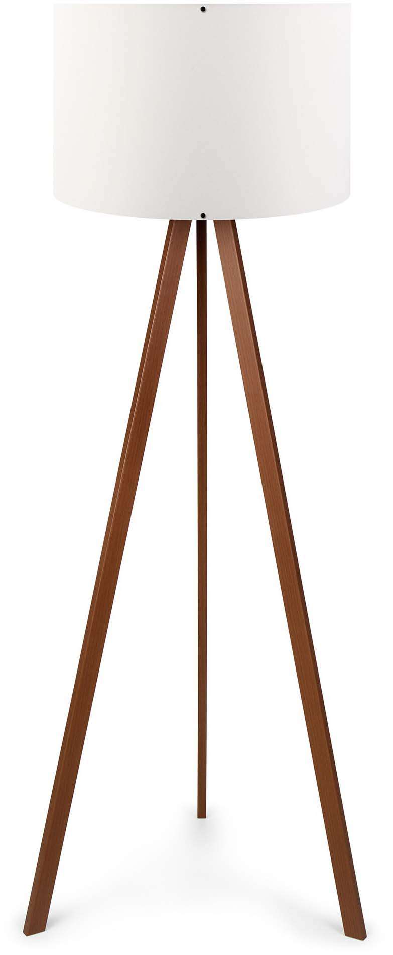 Lampadaire DKD Home Decor Blanc Marron Polyester Métal Pin (40 x 65 x 152 cm)