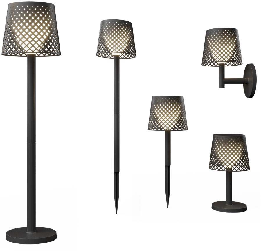 Lampe de jardin multifonction greta (noir)