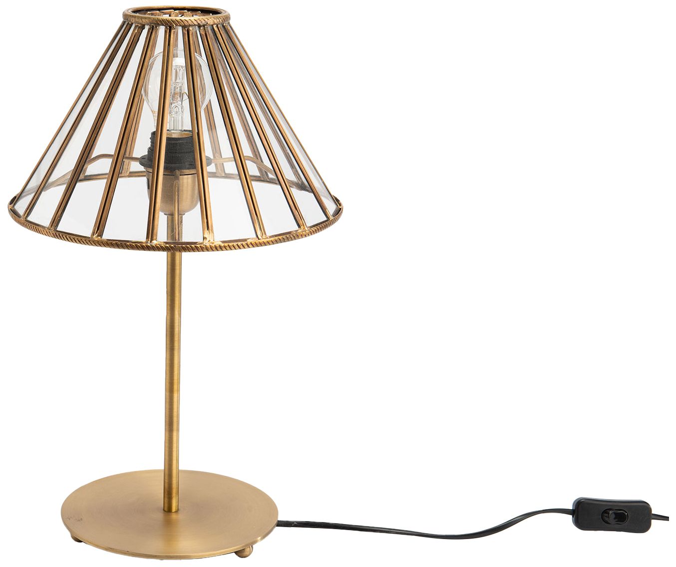 Lampe à poser en laiton ines