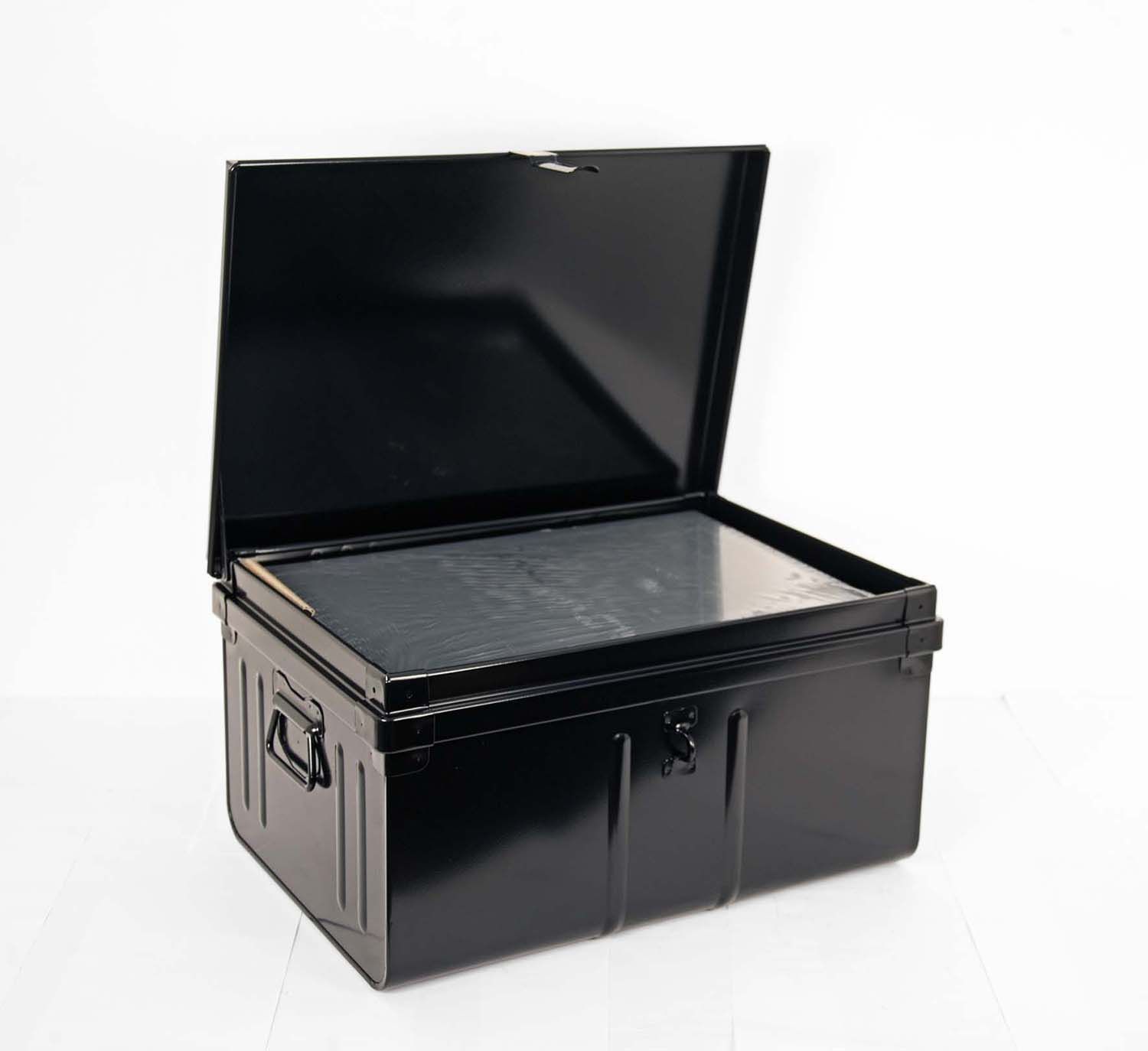 Lot de 2 coffres en métal habitat (noir)