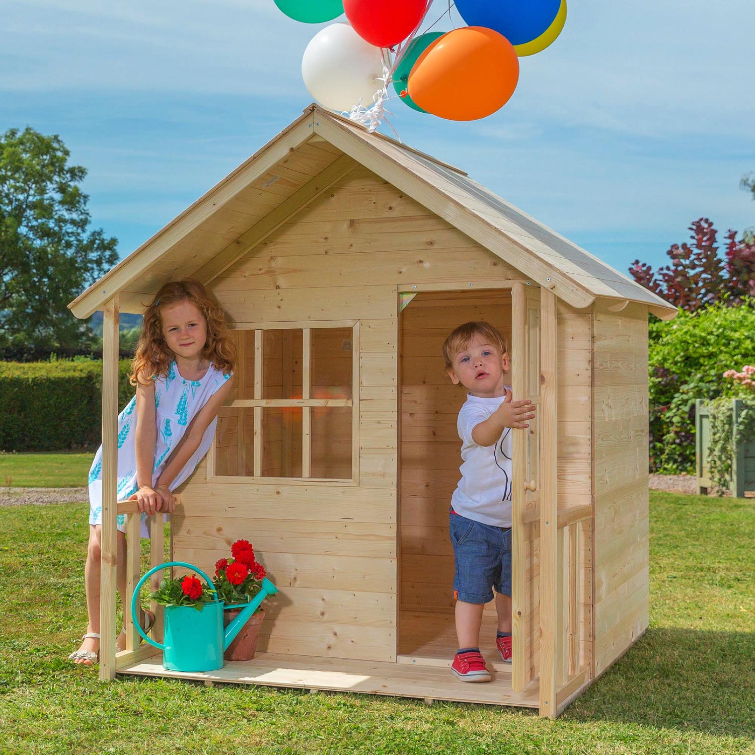 Maisonnette pour enfants en bois avec appentis forest