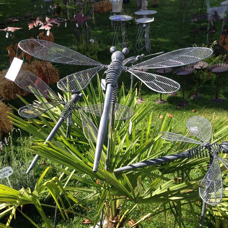 Mobile de jardin en fer libellule