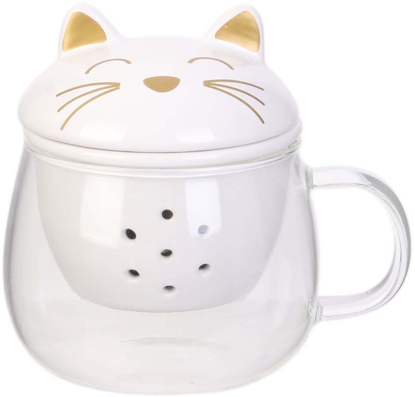 Mug avec infuseur à thé chat 35 cl