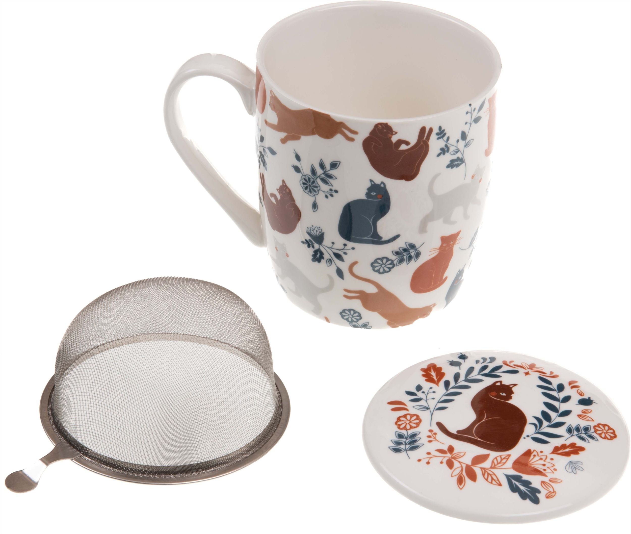 Mug japonais décoré du célèbre chat chi heureux, contenance 320 ml