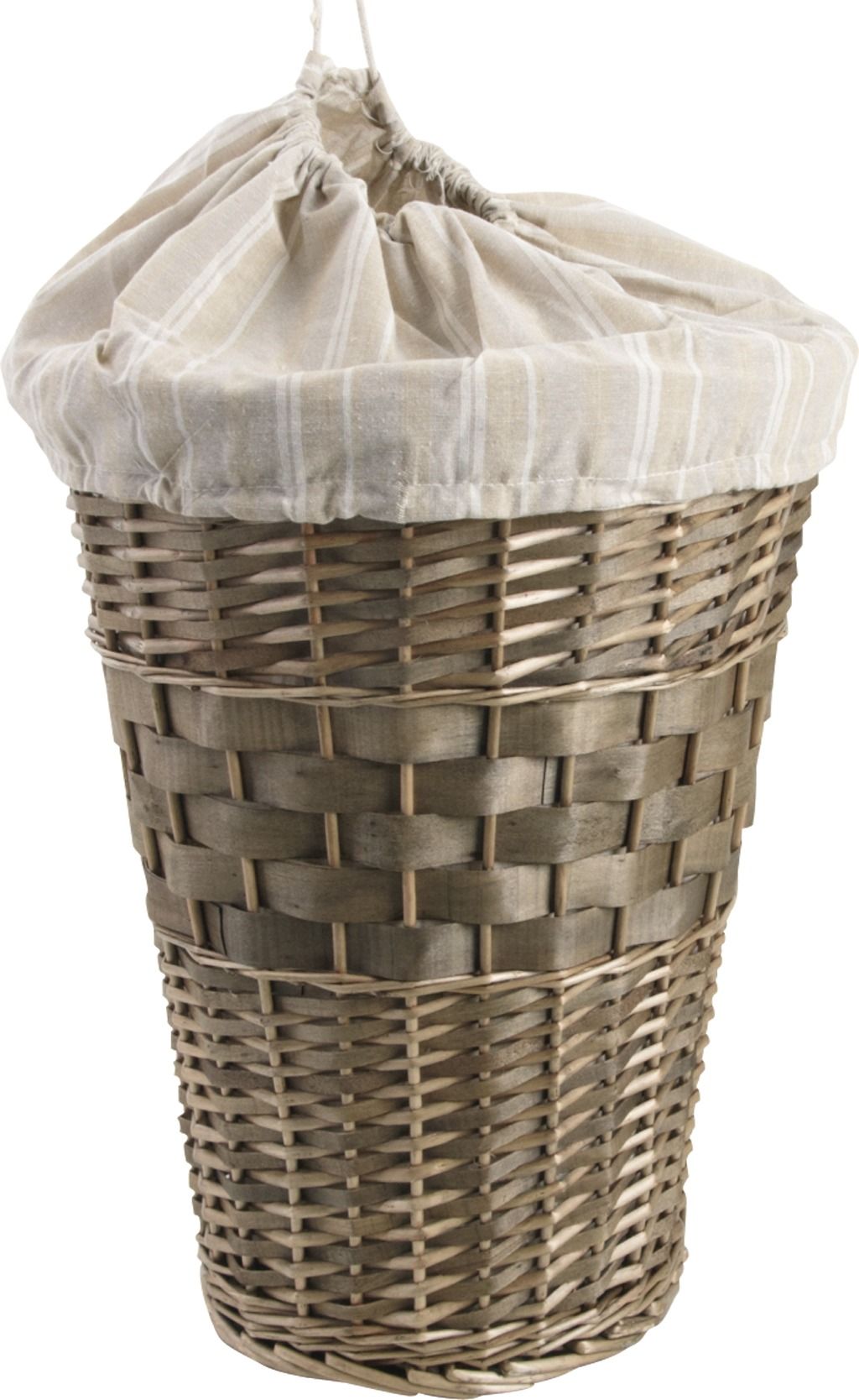 Corbeille à Linge En éclisse Buff - Doublure Coton "Lingerie" - 56x40x31cm - Fabrication Artisanale