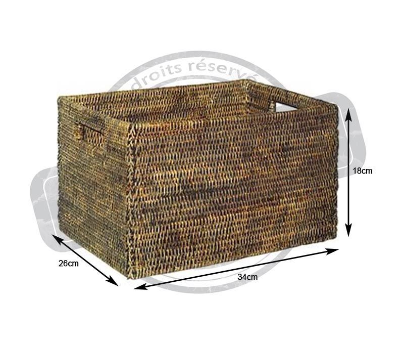 Panier De Rangement En Rotin Naturel - Design élégant, 25cm De Diamètre, Idéal Déco Et Rangement