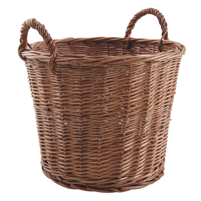 Panière de rangement ronde en osier