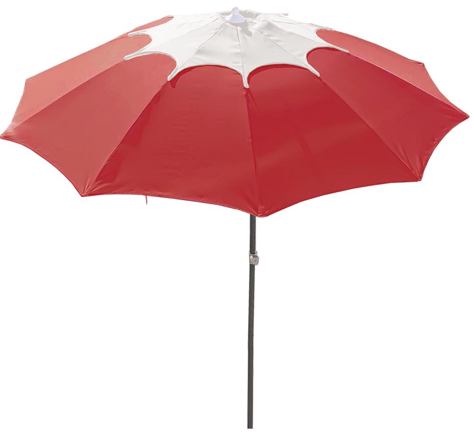 parasol-rond-rouge-blanc