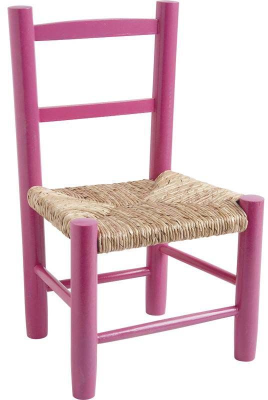 Petite chaise bois pour enfant (framboise)