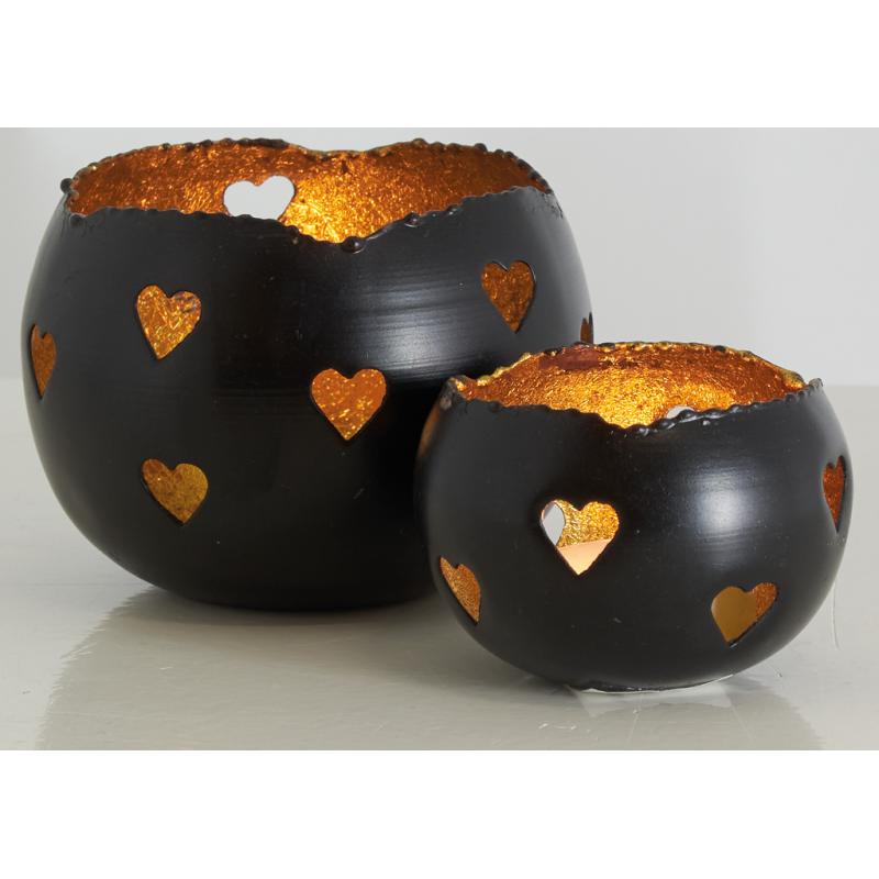 Marrakech Lot De 4 Photophores Orientaux Ronds Métal Doré 15cm - Décoration Ramadan, Printemps Et Salon