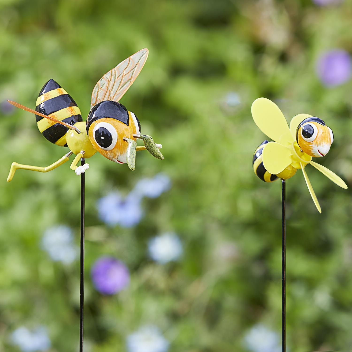 Panneau Suspendu Bienvenue Abeille/tournesol - Métal, Multicolore, Intérieur/extérieur