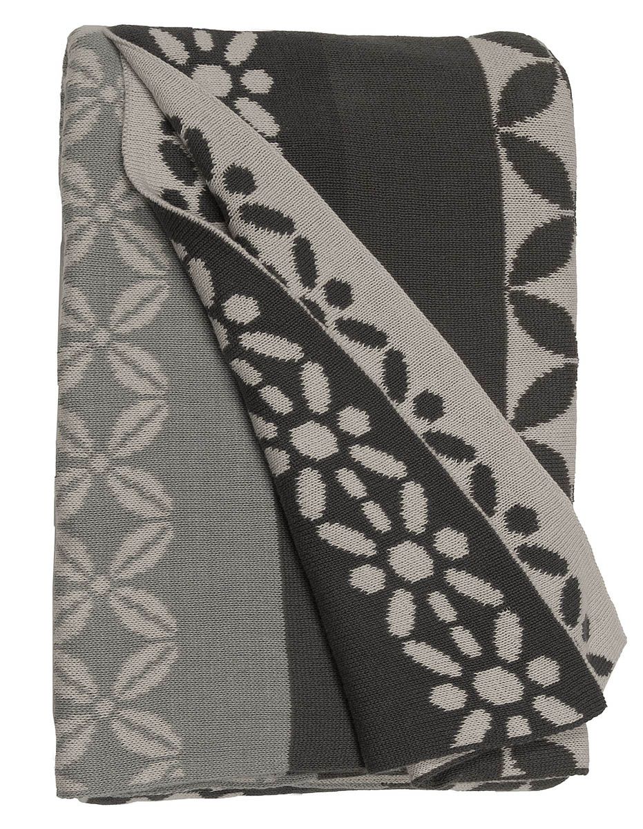 Plaid coton riverway gris 130 x 180 cm