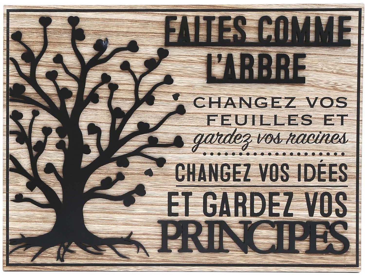 Page De Garde Arbre Plaque décorative en bois arbre de vie 30 x 40 cm