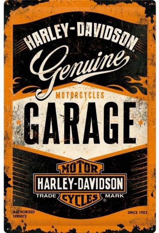Plaque Murale Métal Vintage Harley-Davidson - 10x20 Cm, Style Rétro, Fabriqué En Allemagne