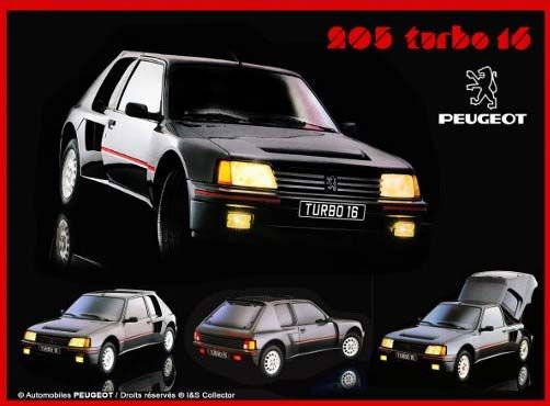 Plaque Métal Vintage Peugeot 205 CTI - Décoration Auto - Neuve