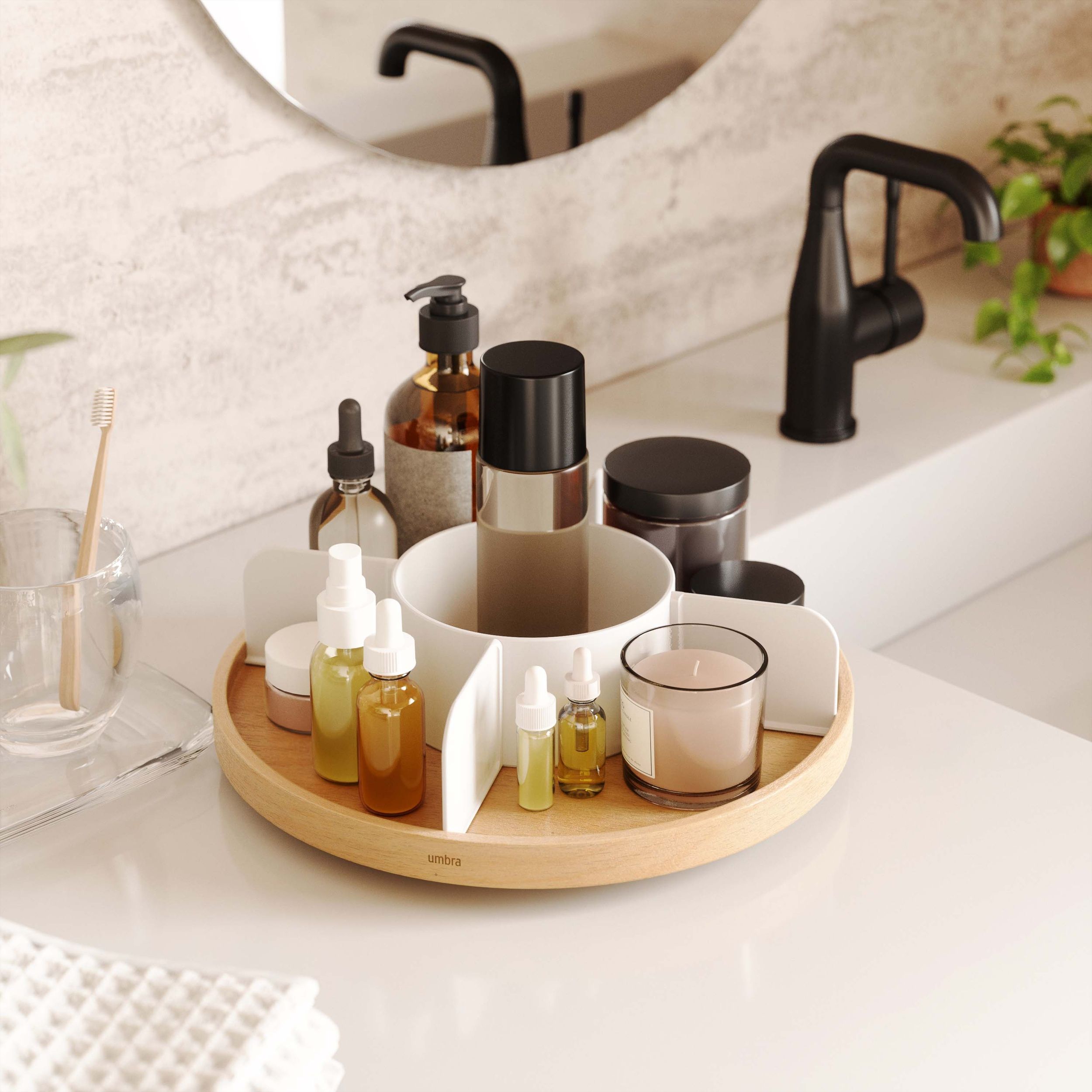 Tupperware Plateau de service/plateau six compartiments rouge