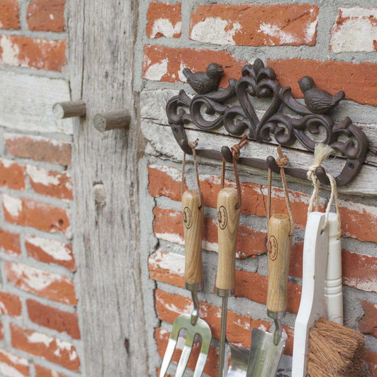 Fallen Fruits Butée De Porte En Fonte Oiseaux - Lot De 12 Butoirs Décoratifs Rusty-Brown