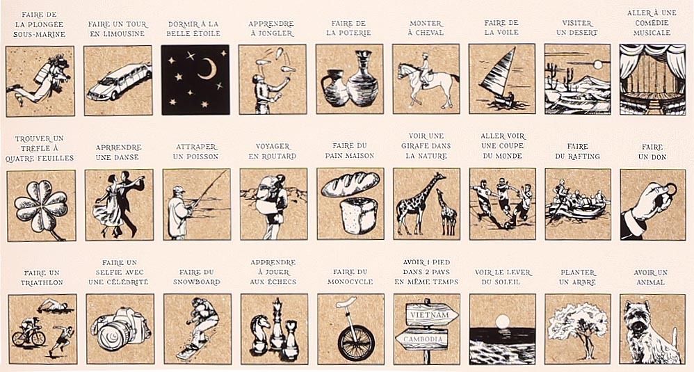 Poster à Gratter 100 Choses à Faire Dans Sa Vie