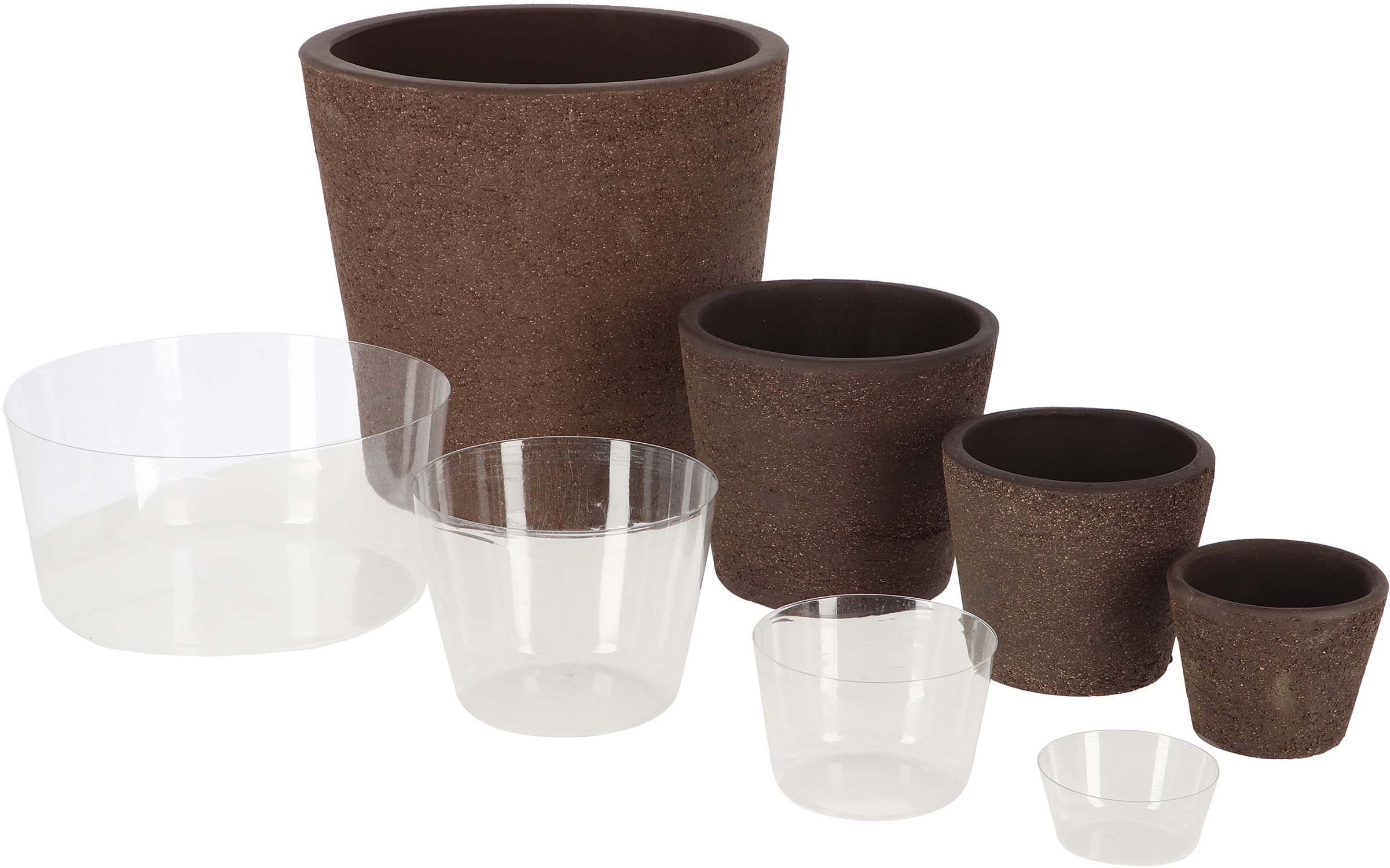 Pot de fleur en terre cuite non verni marron (13 cm)