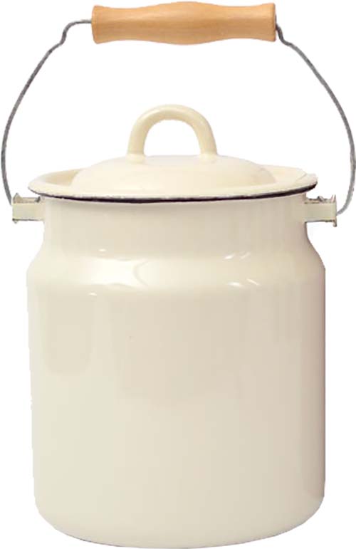 Pot à lait en émail classic 15 x 20 cm (crème)