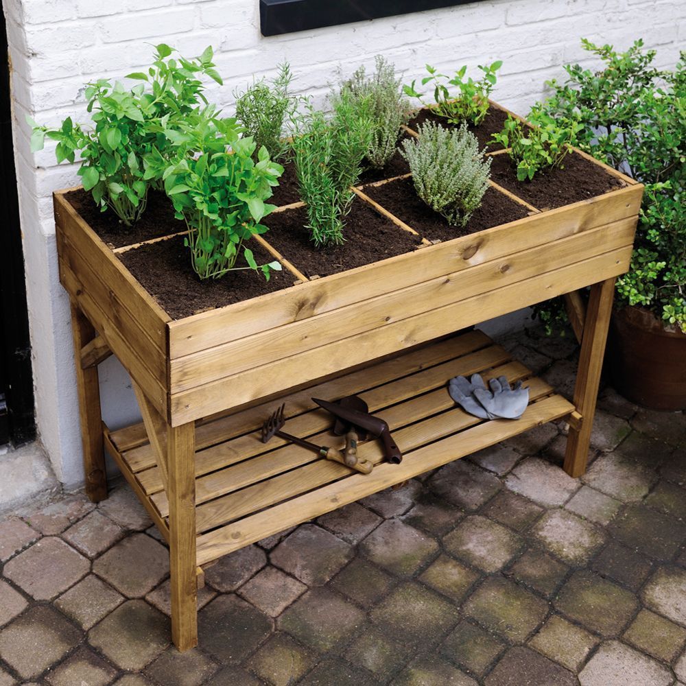 Potager surélevé 8 Carrés en Pin naturel