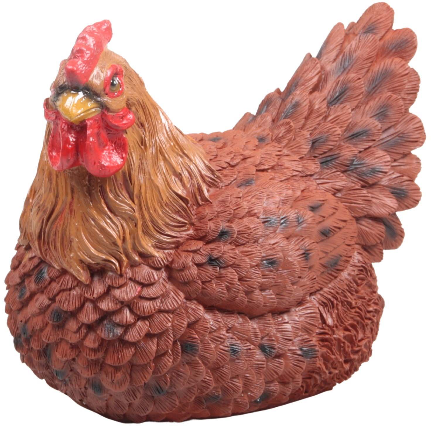 Poule Couvant En R sine Coloris Brun 15 X 18 X 15 Cm 
