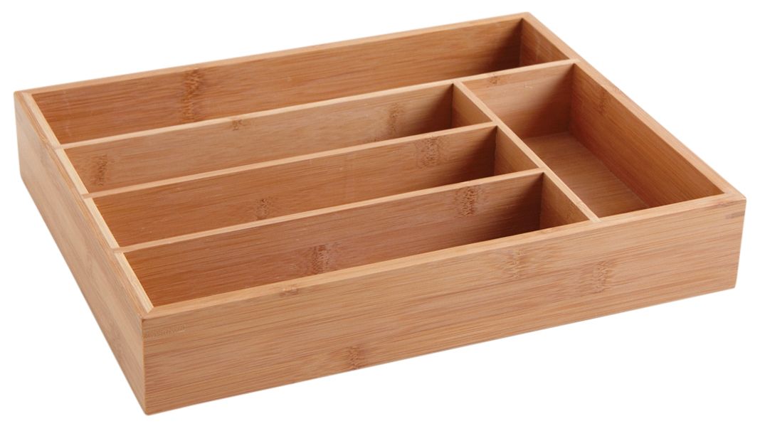 5five - Range-couverts 3 Compartiments Tidy Smart Bambou