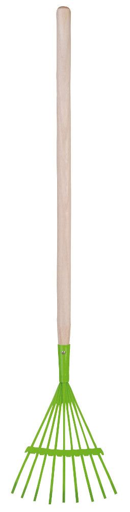 Râteau Pour Enfants - Manche Bois, Tête Acier Rouge - Outil De Jardinage Ludique Pour Plus De 3 Ans
