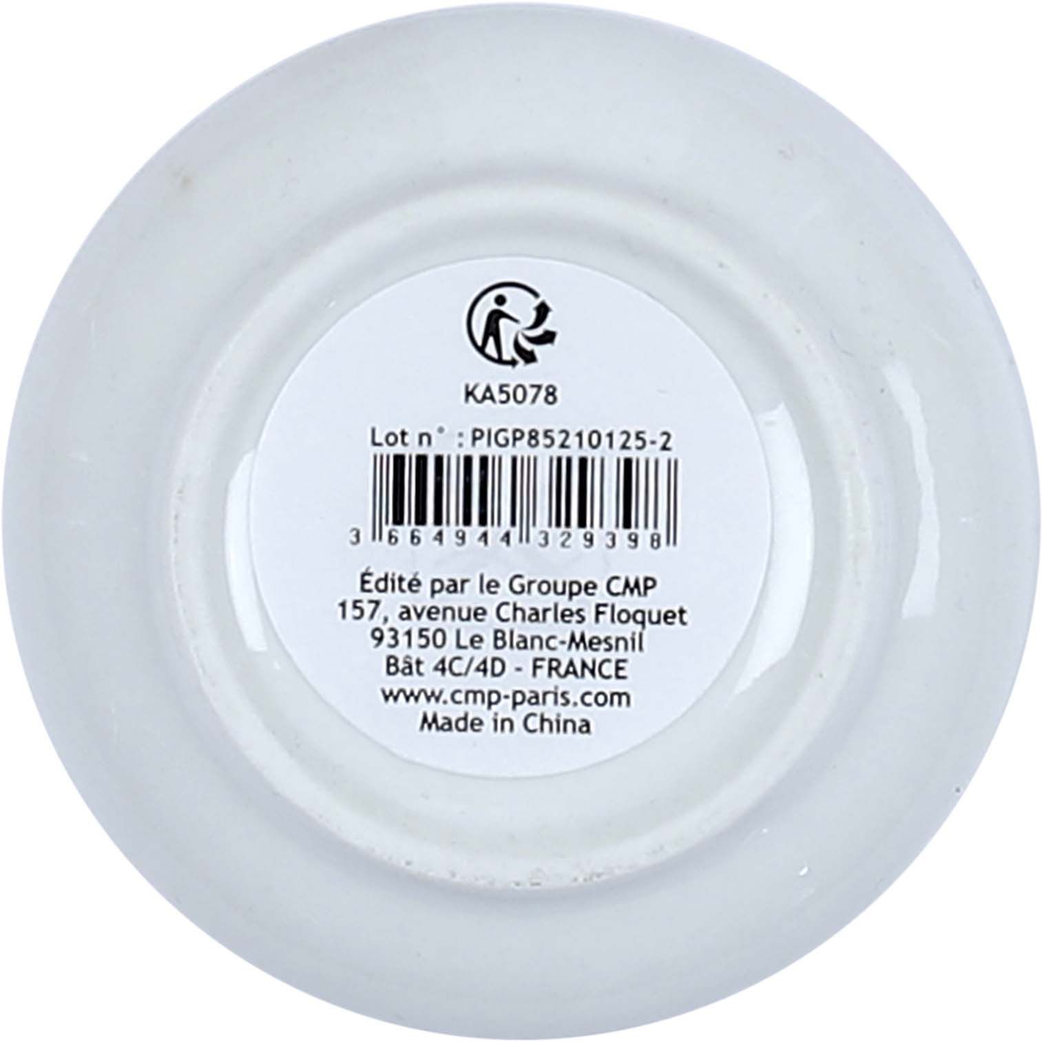 Repose sachet de thé en porcelaine liseré doré 8 cm (lot de 6)