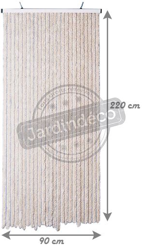 Rideau chenille unicolore beige (90x220 cm) Rideau chenille unicolore beige (90x220 cm)