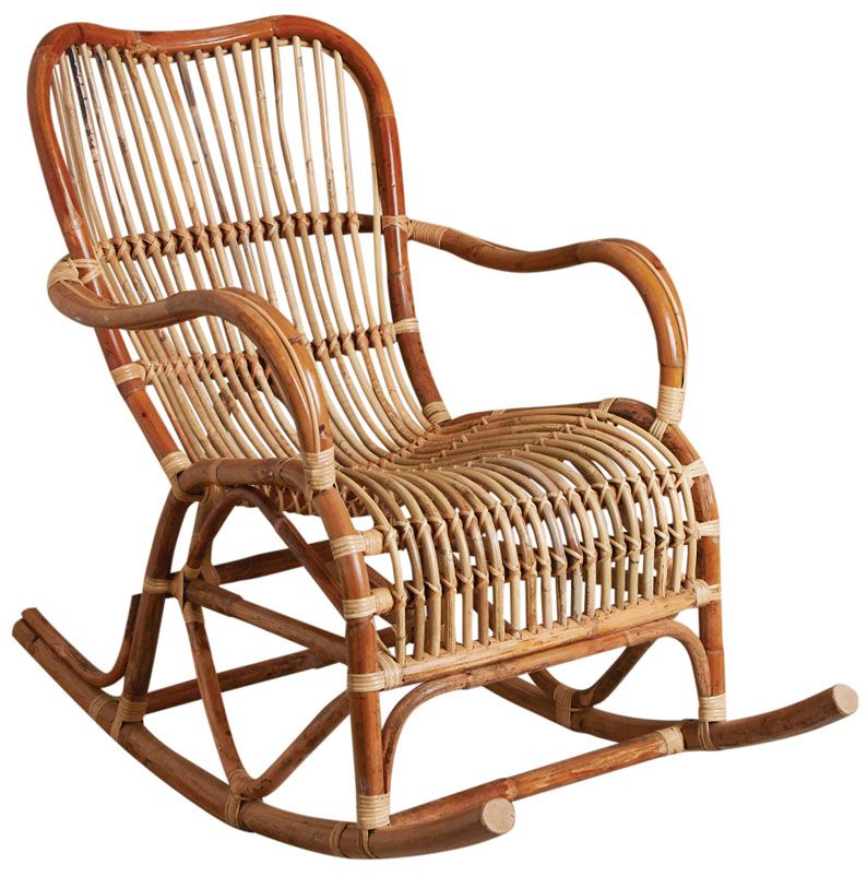 Rocking chair en rotin naturel paya