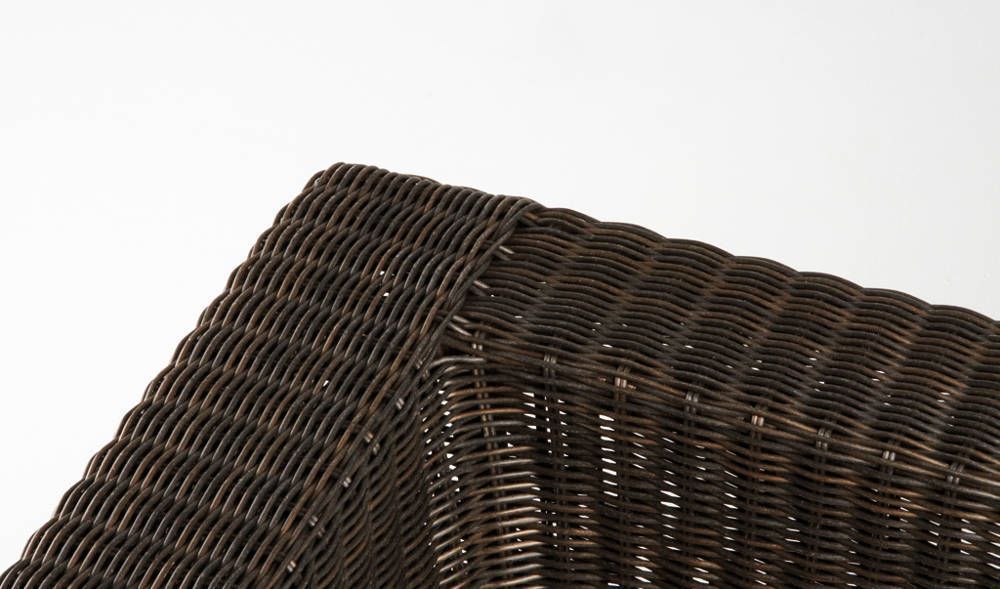 Salon de jardin cosy 7 pièces en polyrésine mordorée