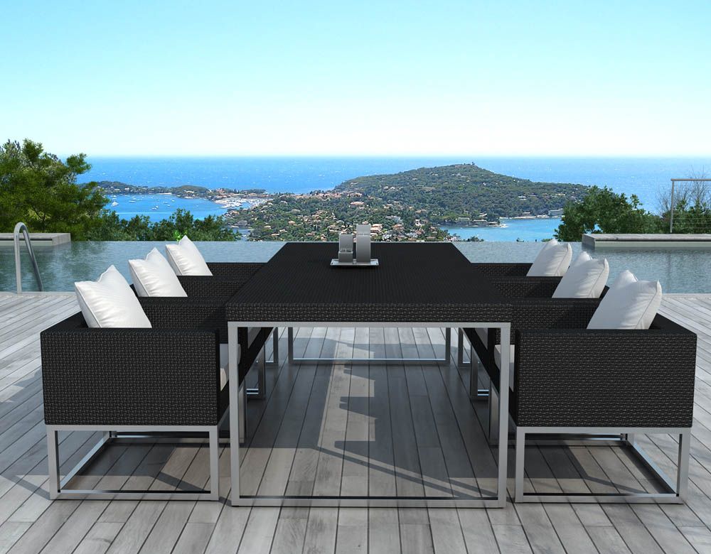 Salon de jardin design 1 table + 6 fauteuils Salon de jardin design 1 table + 6 fauteuils