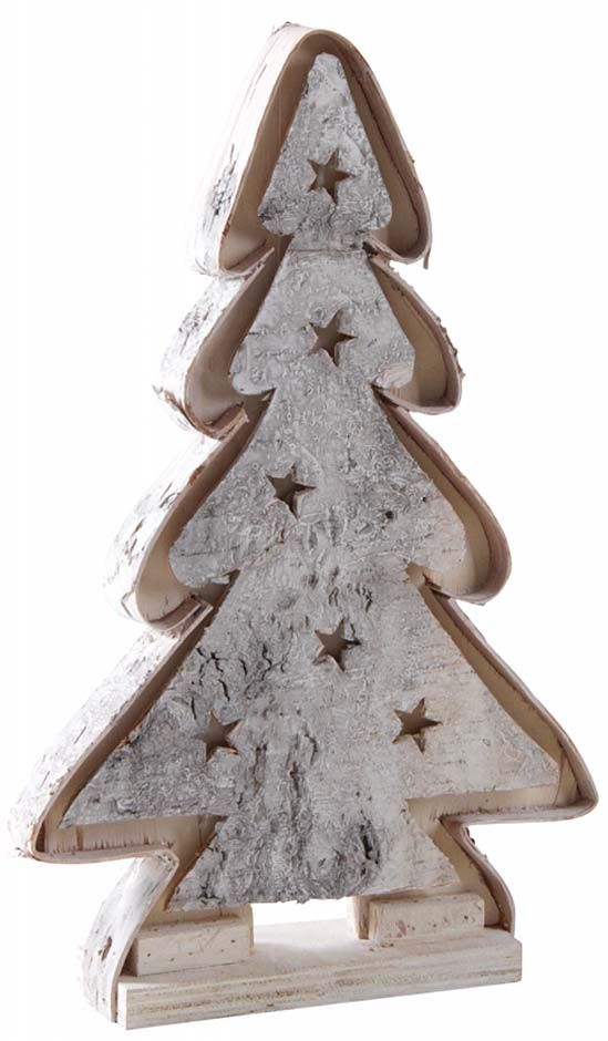 Sapin décoratif en bouleau avec led (65 cm)