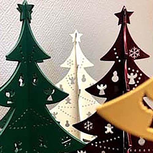 Sapin de noël en aluminium 25 cm (vert)